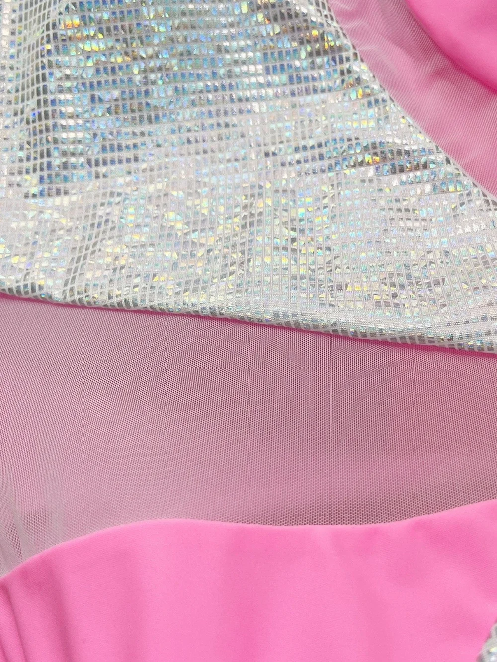 Pink One-Shoulder Cutout Kids One-Piece Swimsuit